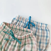 Load image into Gallery viewer, 2 Pieces Set Baby Girls Color-blocking Checked Tank Tops And Shorts Wholesale 25060456
