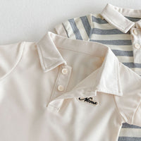 Load image into Gallery viewer, Baby Boys Solid Color Striped Color-blocking Rompers Wholesale 25060457
