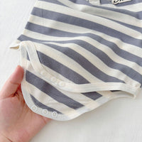 Load image into Gallery viewer, Baby Boys Solid Color Striped Color-blocking Rompers Wholesale 25060457
