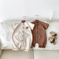 Load image into Gallery viewer, Baby Girls Boys Solid Color Cartoon Rompers Wholesale 25060458
