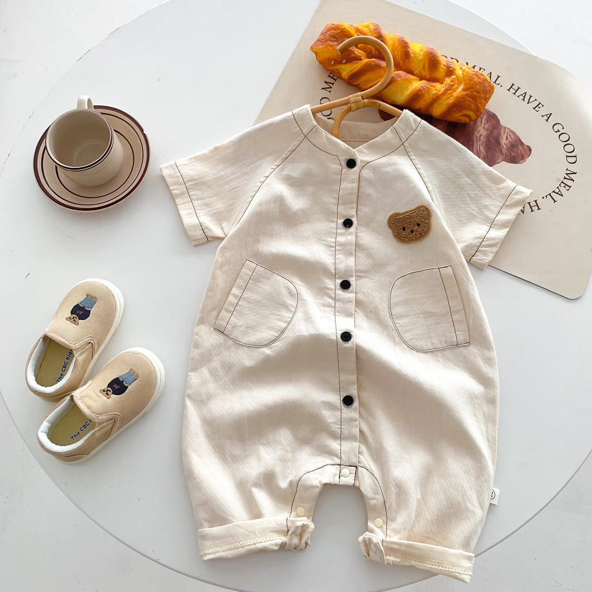 Baby Girls Boys Solid Color Cartoon Rompers Wholesale 25060458