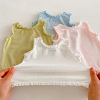 Load image into Gallery viewer, 2 Pieces Set Baby Kid Girls Solid Color Tank Tops And Shorts Wholesale 25060461
