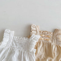 Load image into Gallery viewer, Baby Girls Solid Color Rompers Wholesale 25060466
