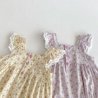 Load image into Gallery viewer, Baby Girls Flower Print Rompers Wholesale 25060467
