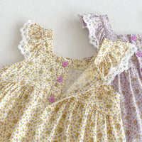 Load image into Gallery viewer, Baby Girls Flower Print Rompers Wholesale 25060467
