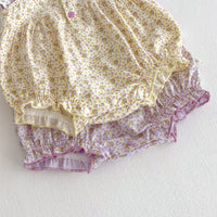 Load image into Gallery viewer, Baby Girls Flower Print Rompers Wholesale 25060467
