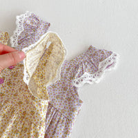 Load image into Gallery viewer, Baby Girls Flower Print Rompers Wholesale 25060467
