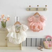 Load image into Gallery viewer, Baby Girls Solid Color Flower Rompers Wholesale 25060468
