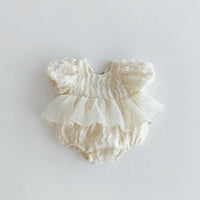 Load image into Gallery viewer, Baby Girls Solid Color Flower Rompers Wholesale 25060468
