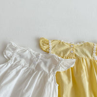 Load image into Gallery viewer, Baby Girls Solid Color Embroidered Rompers Wholesale 25060470
