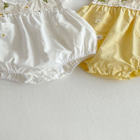 Load image into Gallery viewer, Baby Girls Solid Color Embroidered Rompers Wholesale 25060470
