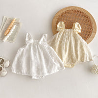 Load image into Gallery viewer, Baby Girls Solid Color Rompers Wholesale 25060471
