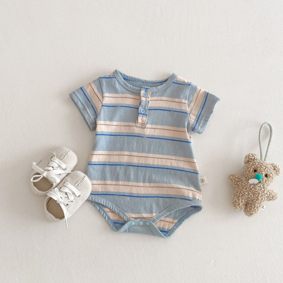 Baby Girls Boys Striped Color-blocking Rompers Wholesale 25060472