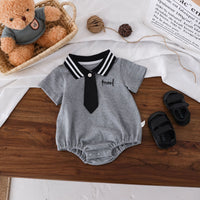 Load image into Gallery viewer, Baby Girls Boys Color-blocking Embroidered Rompers Wholesale 25060474
