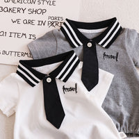 Load image into Gallery viewer, Baby Girls Boys Color-blocking Embroidered Rompers Wholesale 25060474
