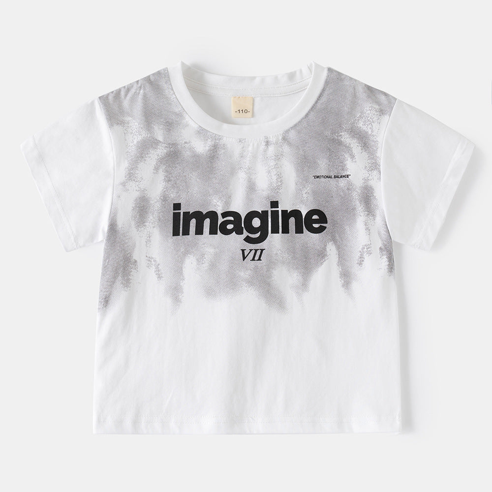 Kid Boys Letters Color-blocking Tops Wholesale 25060478