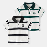 Load image into Gallery viewer, Baby Kid Boys Striped Letters Polo Shirts Wholesale 25060480
