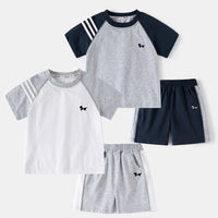 Load image into Gallery viewer, 2 Pieces Set Baby Kid Boys Color-blocking Cartoon T-Shirts And Shorts Wholesale 25060485
