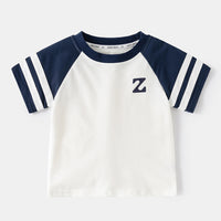 Load image into Gallery viewer, 2 Pieces Set Kid Boys Letters Color-blocking T-Shirts And Shorts Wholesale 25060494
