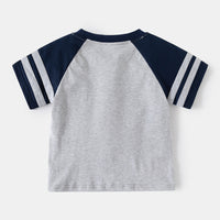 Load image into Gallery viewer, 2 Pieces Set Kid Boys Letters Color-blocking T-Shirts And Shorts Wholesale 25060494
