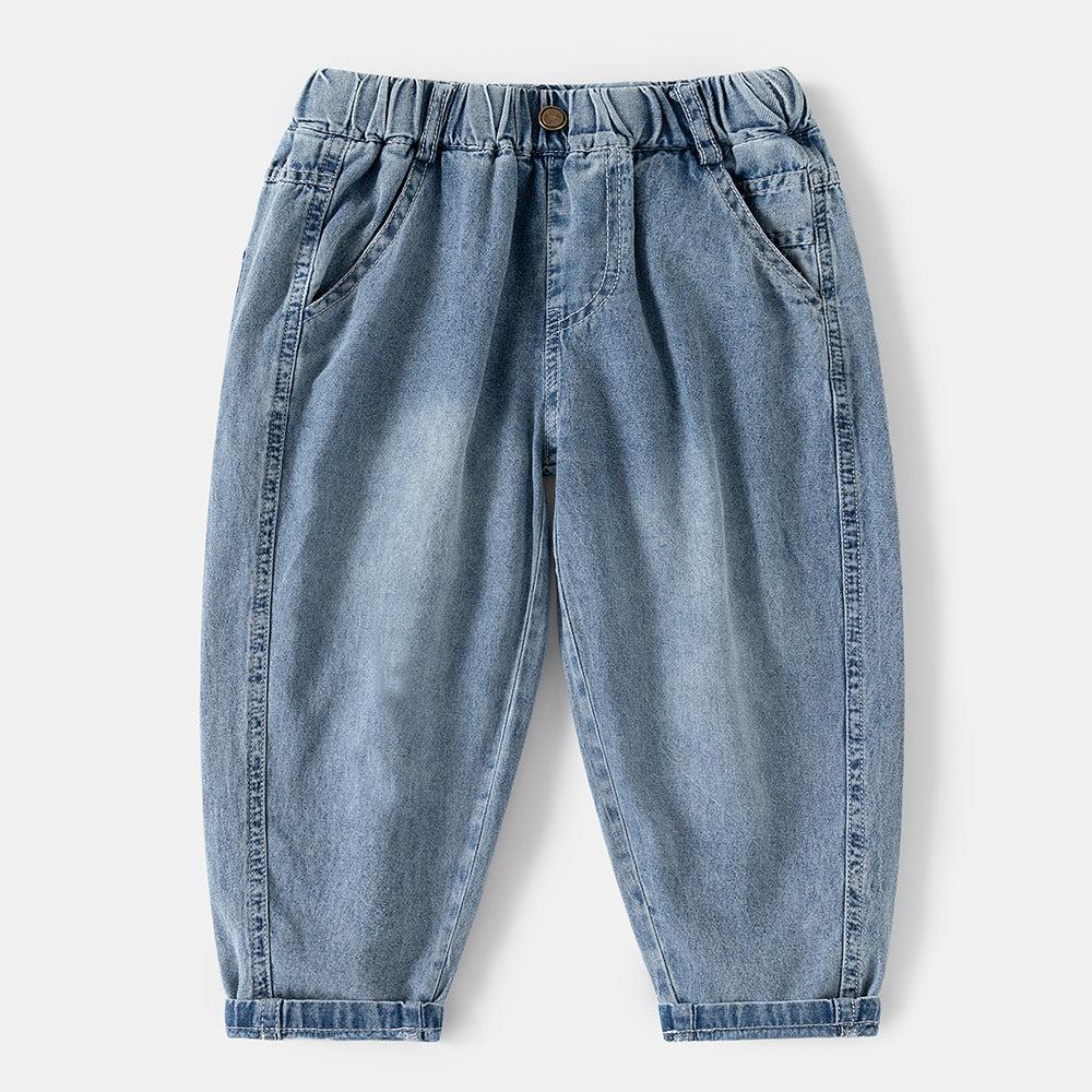 Baby Kid Boys Solid Color Jeans Wholesale 25060497
