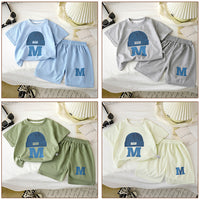 Load image into Gallery viewer, 2 Pieces Set Baby Kid Boys Letters T-Shirts And Shorts Wholesale 25060498
