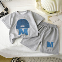 Load image into Gallery viewer, 2 Pieces Set Baby Kid Boys Letters T-Shirts And Shorts Wholesale 25060498
