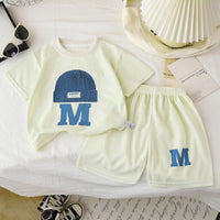 Load image into Gallery viewer, 2 Pieces Set Baby Kid Boys Letters T-Shirts And Shorts Wholesale 25060498
