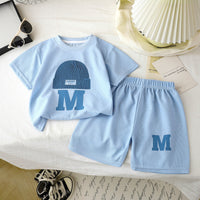 Load image into Gallery viewer, 2 Pieces Set Baby Kid Boys Letters T-Shirts And Shorts Wholesale 25060498
