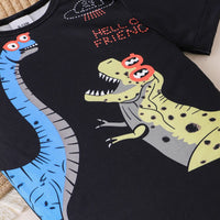 Load image into Gallery viewer, Baby Boys Letters Dinosaur Rompers Wholesale 25070804
