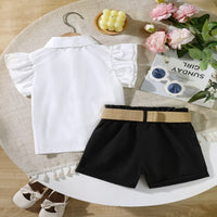 Load image into Gallery viewer, 2 Pieces Set Kid Girls Solid Color Tank Tops And Shorts Wholesale 25070806
