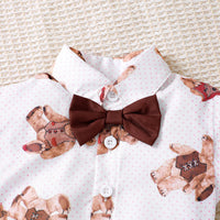 Load image into Gallery viewer, 2 Pieces Set Baby Kid Boys Animals Tops And Solid Color Shorts Wholesale 25070807

