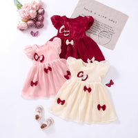 Load image into Gallery viewer, Baby Kid Girls Solid Color Bow Dresses Wholesale 250708100
