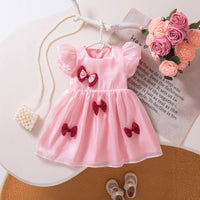 Load image into Gallery viewer, Baby Kid Girls Solid Color Bow Dresses Wholesale 250708100
