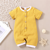Load image into Gallery viewer, Baby Girls Boys Striped Color-blocking Rompers Wholesale 250708104
