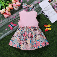 Load image into Gallery viewer, Baby Girls Flower Print Rompers Wholesale 250708117
