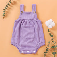 Load image into Gallery viewer, Baby Girls Solid Color Rompers Wholesale 250708118
