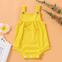 Load image into Gallery viewer, Baby Girls Solid Color Rompers Wholesale 250708118
