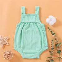 Load image into Gallery viewer, Baby Girls Solid Color Rompers Wholesale 250708118
