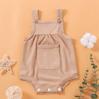 Load image into Gallery viewer, Baby Girls Solid Color Rompers Wholesale 250708118
