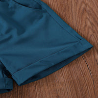 Load image into Gallery viewer, 2 Pieces Set Kid Boys Dinosaur Print Shirts And Solid Color Shorts Wholesale 250708119
