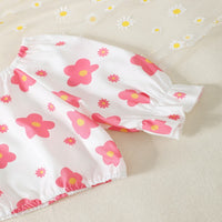 Load image into Gallery viewer, 2 Pieces Set Kid Girls Flower Print Tops And Shorts Wholesale 25070812

