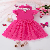 Load image into Gallery viewer, Baby Kid Girls Solid Color Bow Dresses Wholesale 250708132
