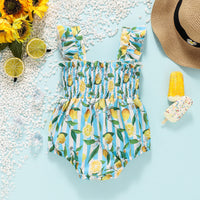 Load image into Gallery viewer, Baby Girls Fruit Print Rompers Wholesale 250708140
