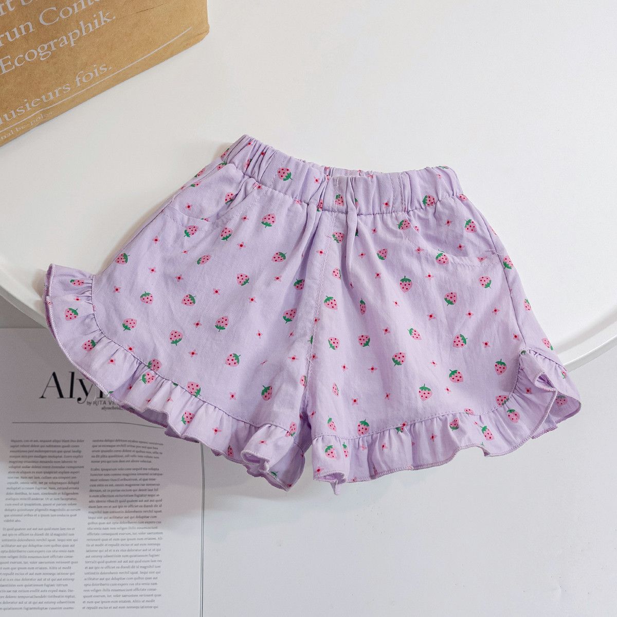 Baby Kid Girls Fruit Print Shorts Wholesale 250708141