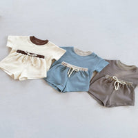 Load image into Gallery viewer, 2 Pieces Set Baby Kid Girls Boys Color-blocking T-Shirts And Shorts Wholesale 250708153
