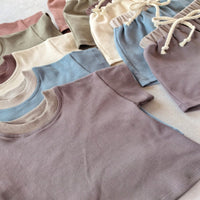 Load image into Gallery viewer, 2 Pieces Set Baby Kid Girls Boys Color-blocking T-Shirts And Shorts Wholesale 250708153
