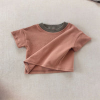 Load image into Gallery viewer, 2 Pieces Set Baby Kid Girls Boys Color-blocking T-Shirts And Shorts Wholesale 250708153
