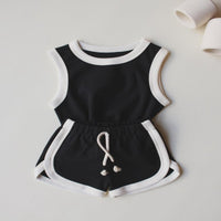 Load image into Gallery viewer, 2 Pieces Set Baby Kid Girls Boys Color-blocking Tank Tops And Shorts Wholesale 250708155
