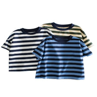 Load image into Gallery viewer, Kid Boys Striped Color-blocking Tops Wholesale 250708161
